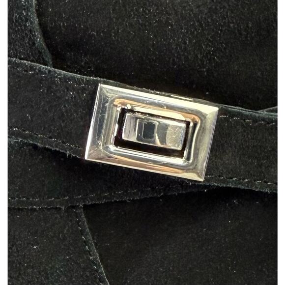 Blondo Ashley Tall Boots Womens 6 Black Suede Waterproof Knee-High Heeled - Picture 8 of 14